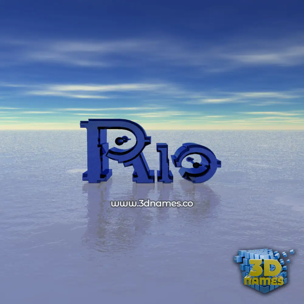 rio in Horizon style - 3D name wallpaper