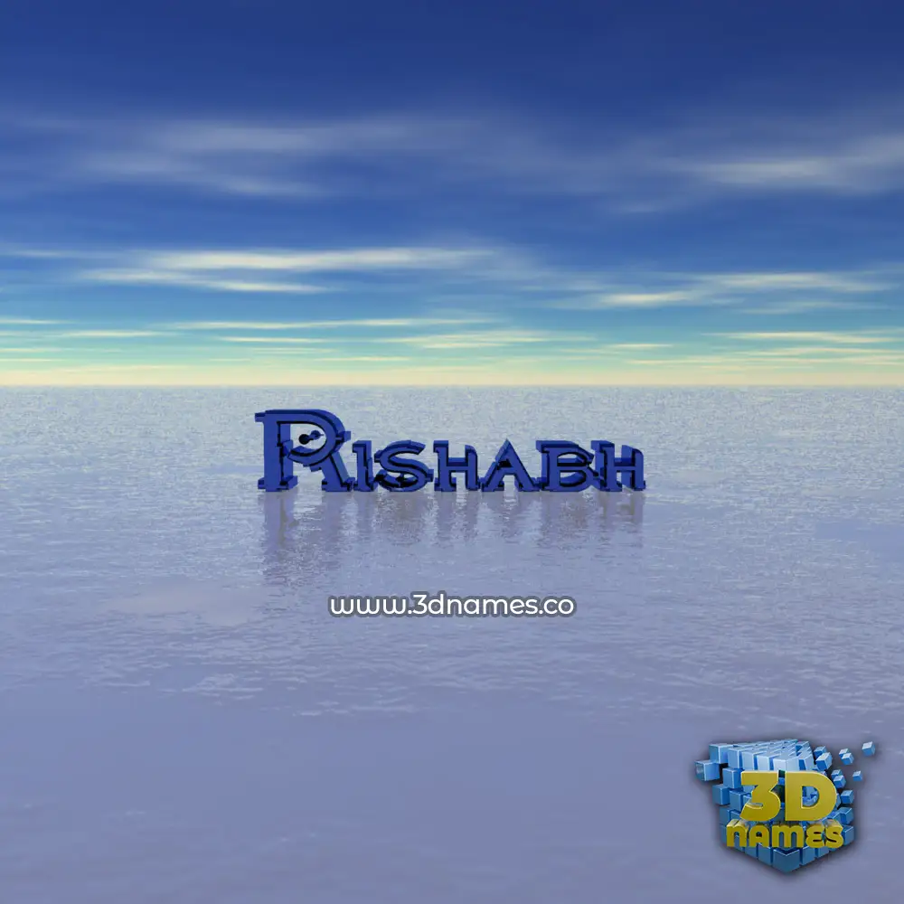 rishabh in Horizon style - 3D name wallpaper