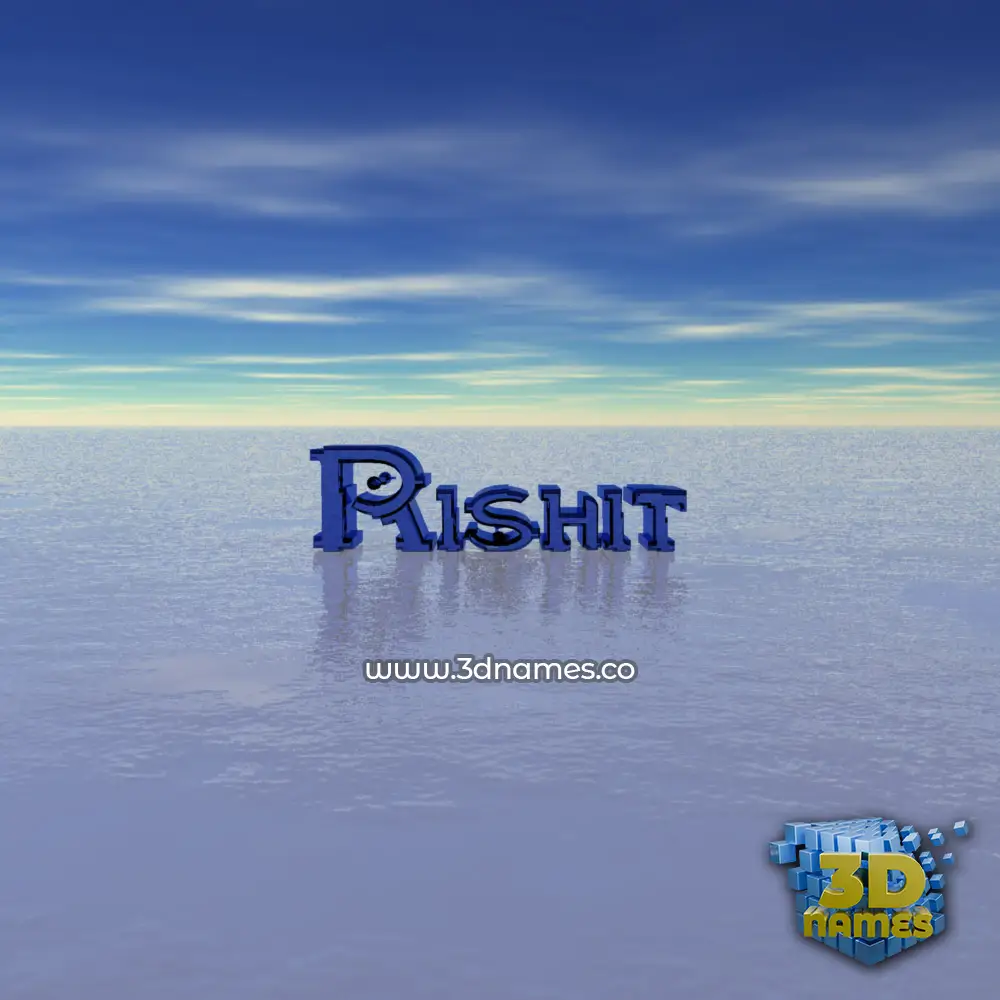 rishit in Horizon style - 3D name wallpaper