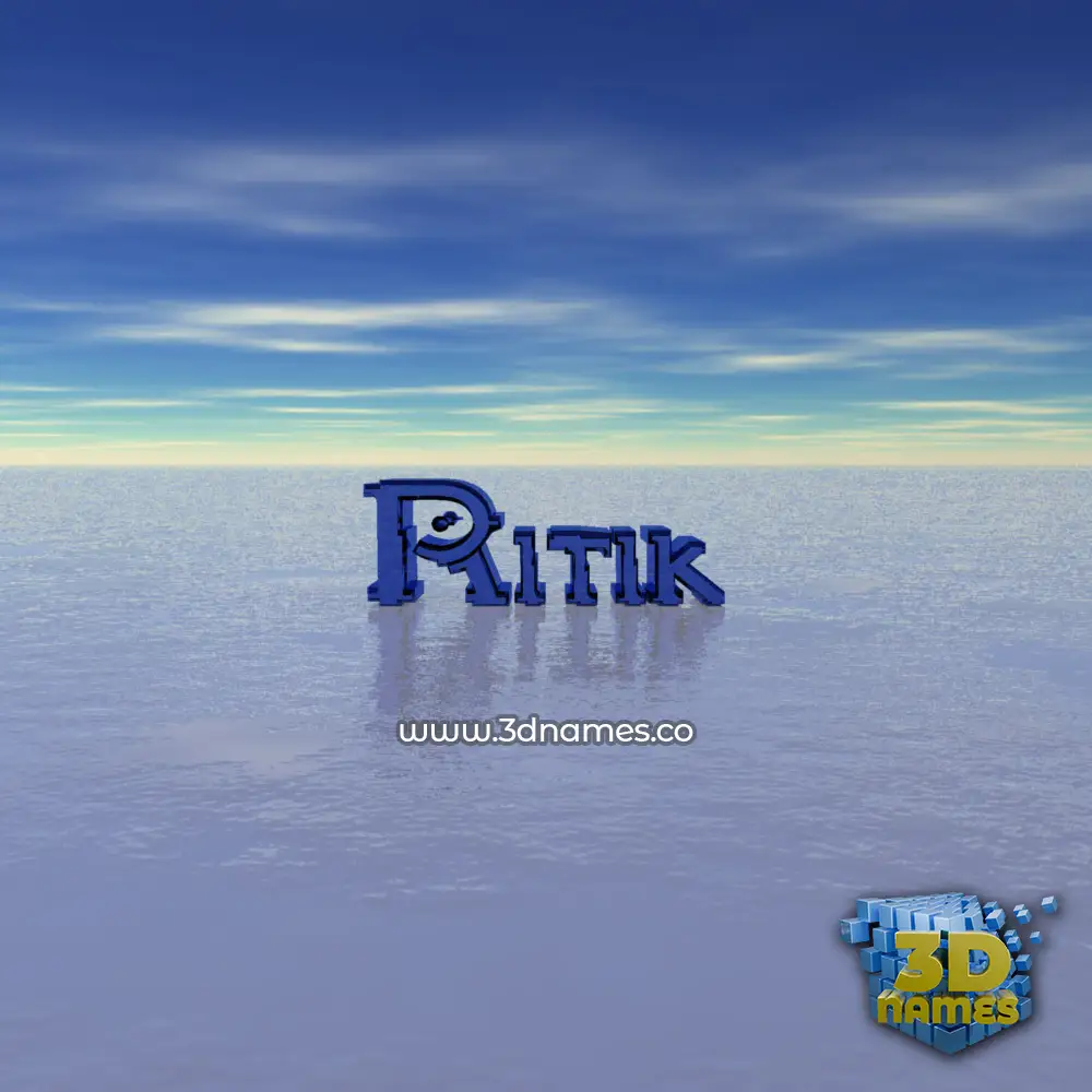 ritik in Horizon style - 3D name wallpaper