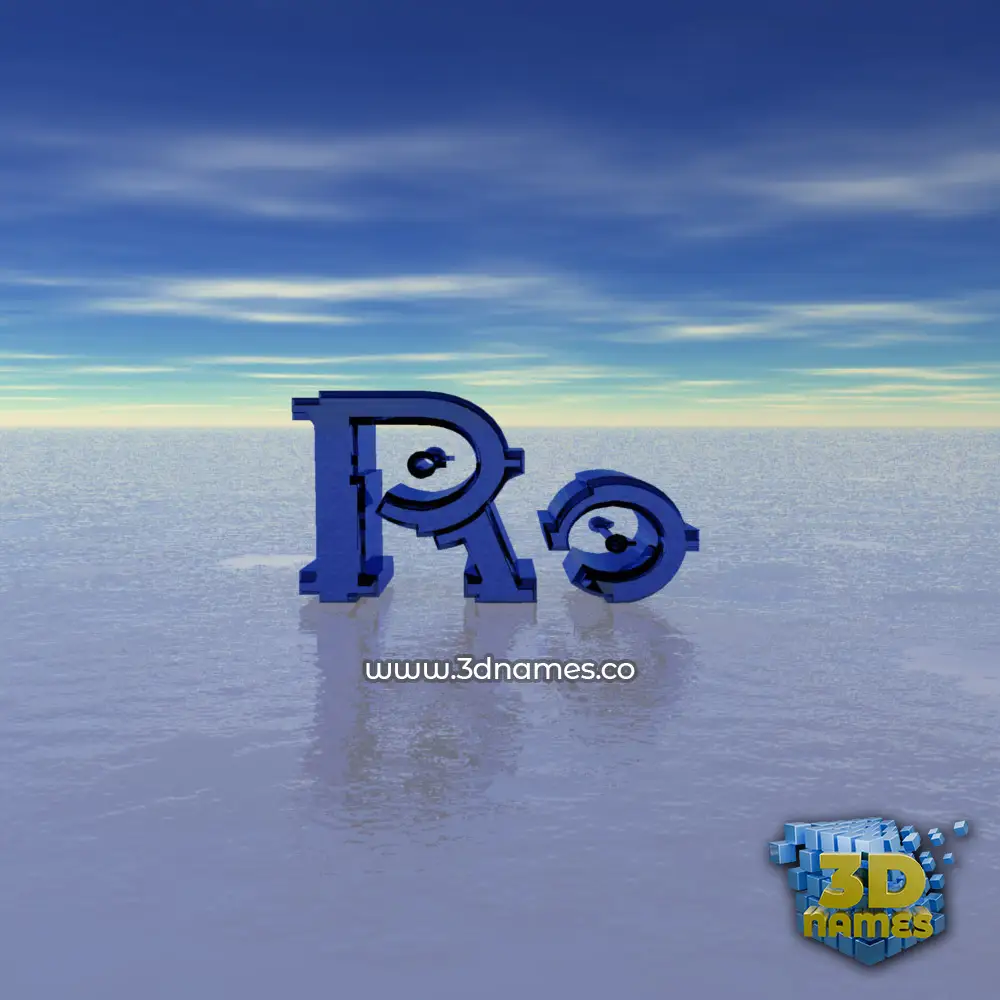 ro in Horizon style - 3D name wallpaper