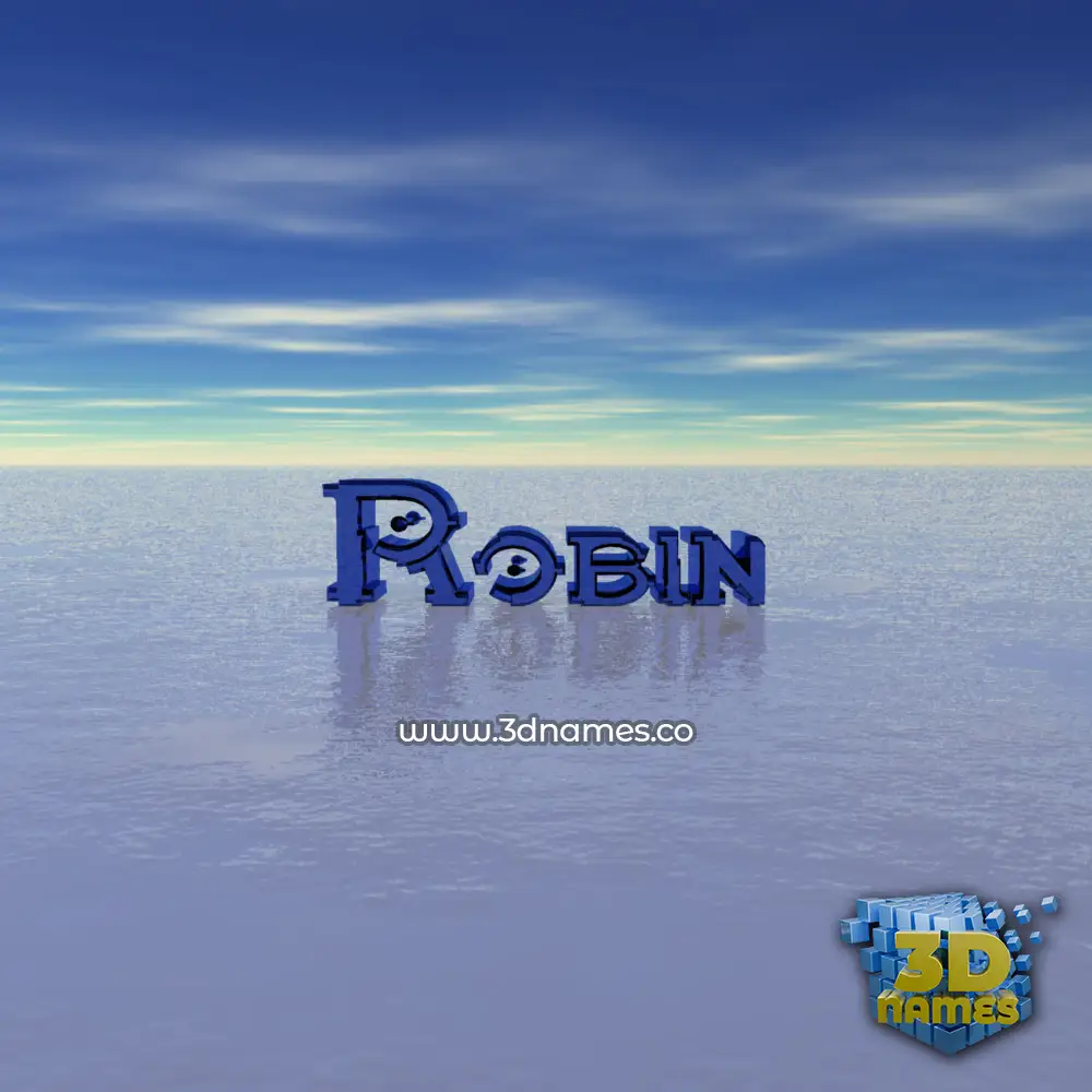 robin in Horizon style - 3D name wallpaper