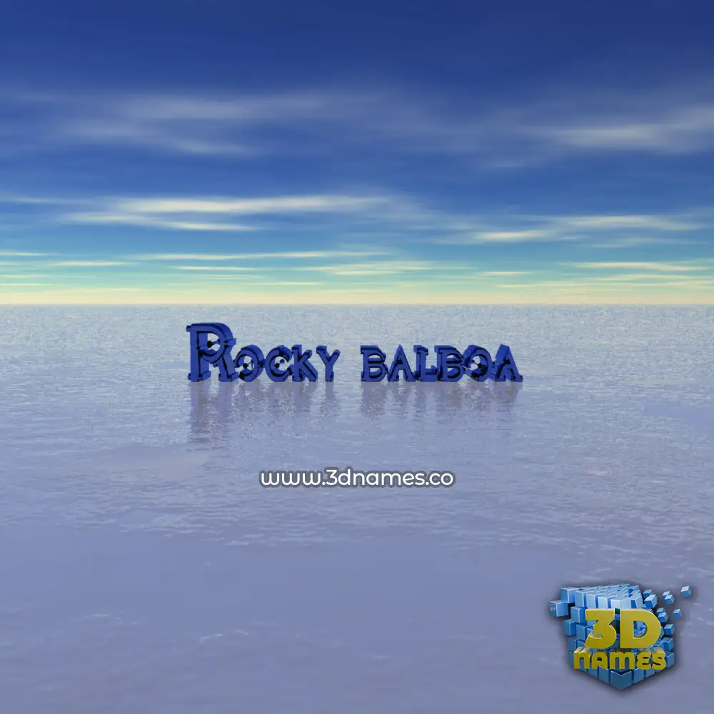 rocky balboa in Horizon style - 3D name wallpaper