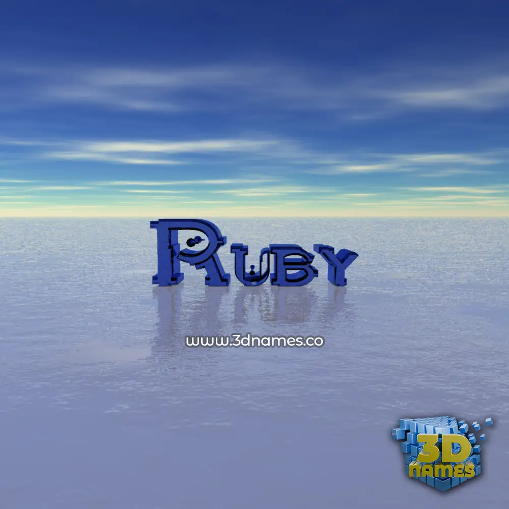 ruby in Horizon style - 3D name wallpaper