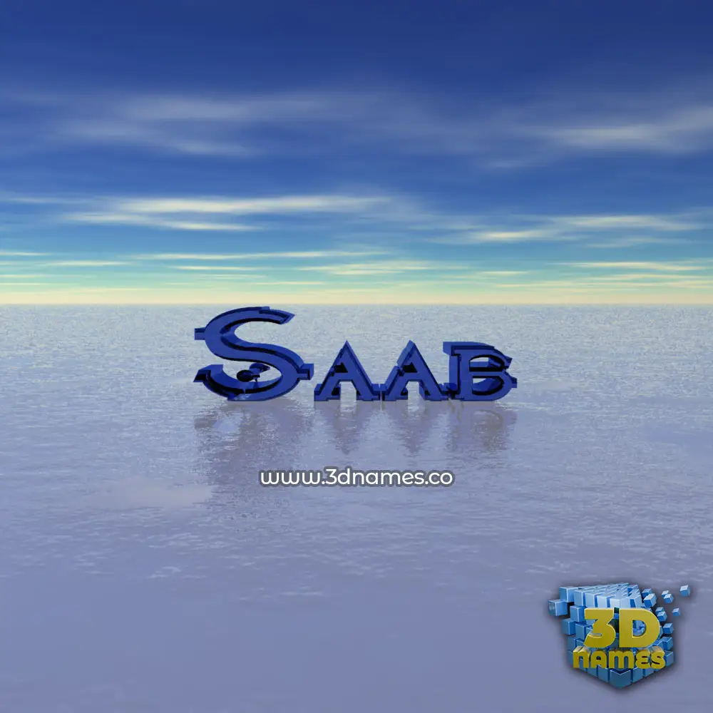 saab in Horizon style - 3D name wallpaper