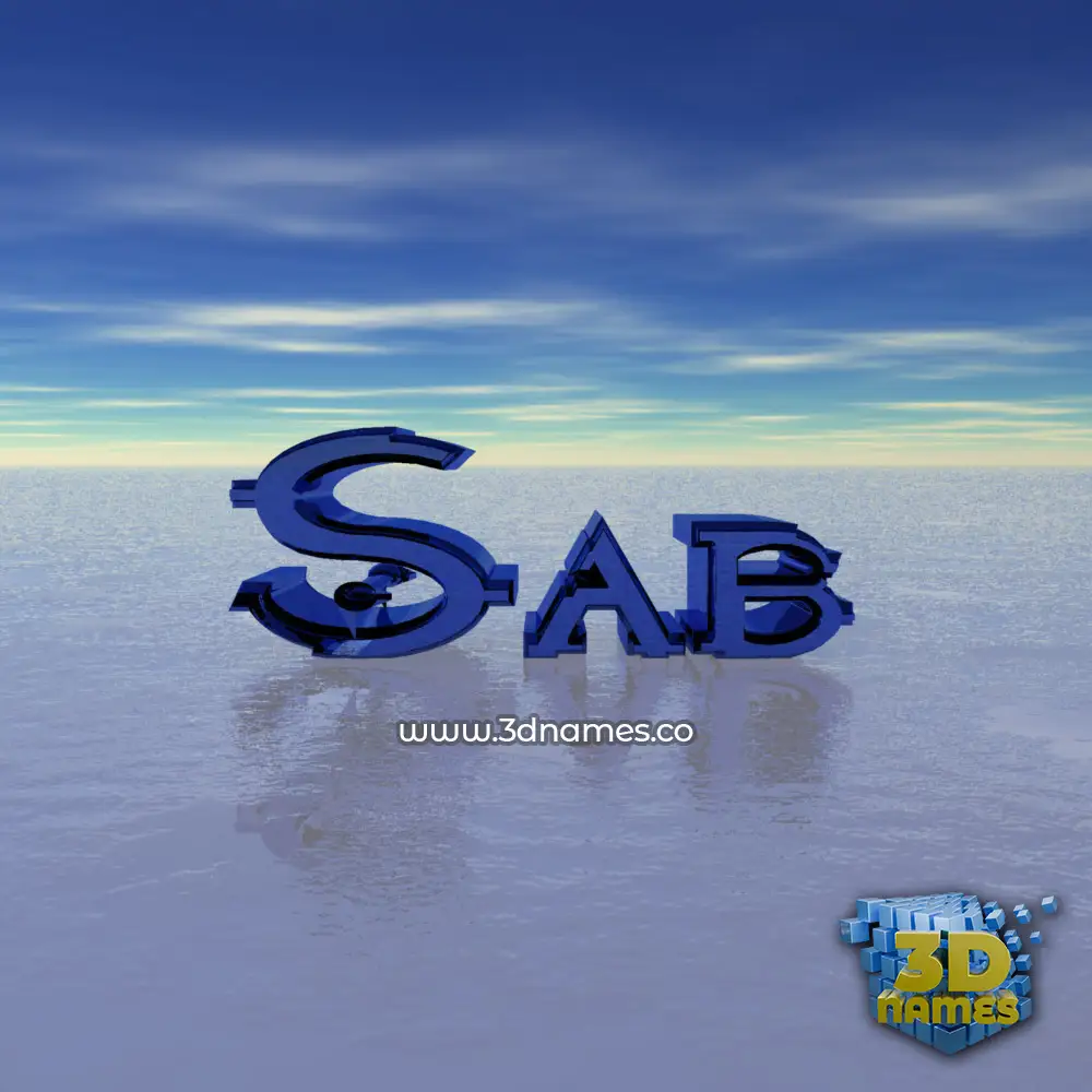 sab in Horizon style - 3D name wallpaper