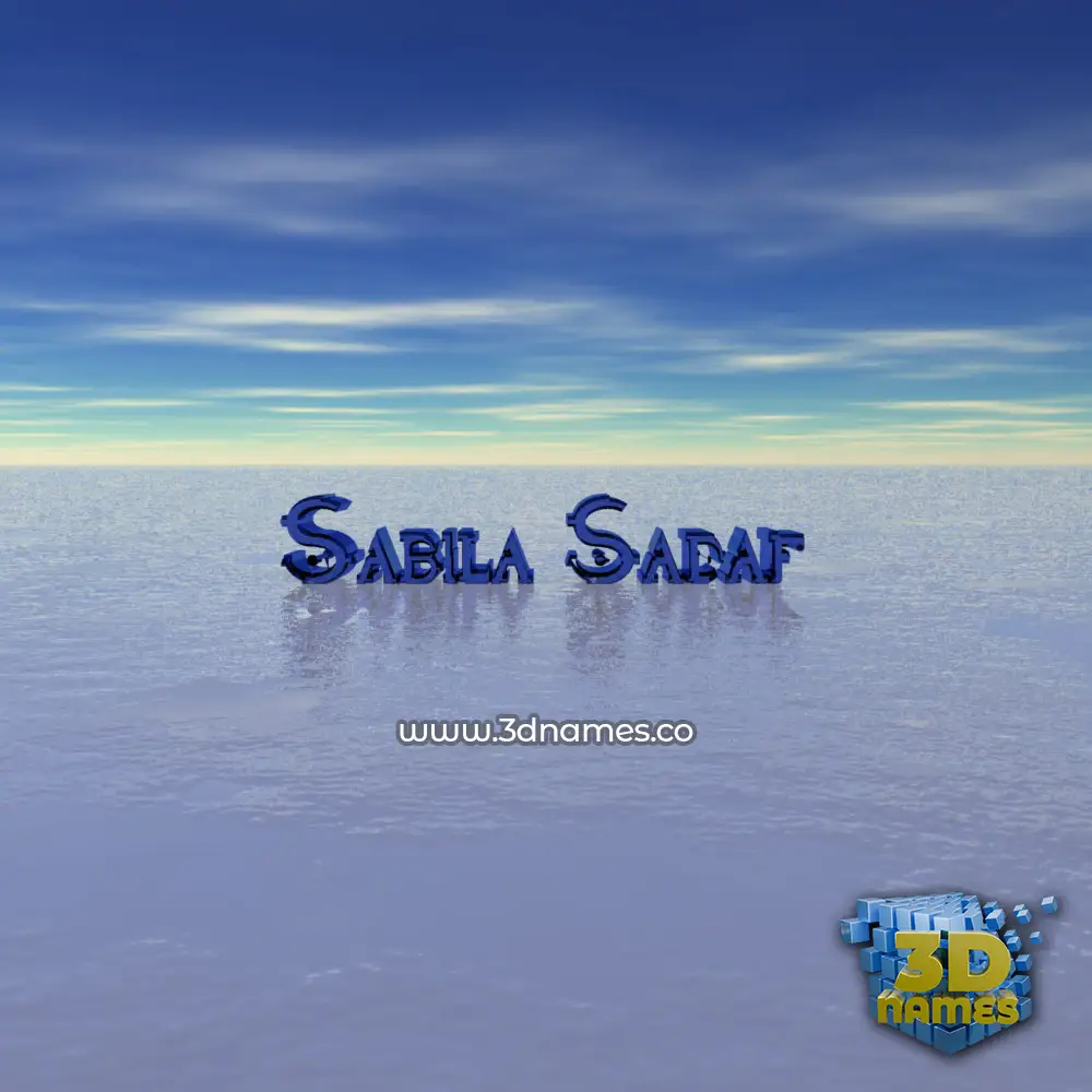 sabila sadaf in Horizon style - 3D name wallpaper