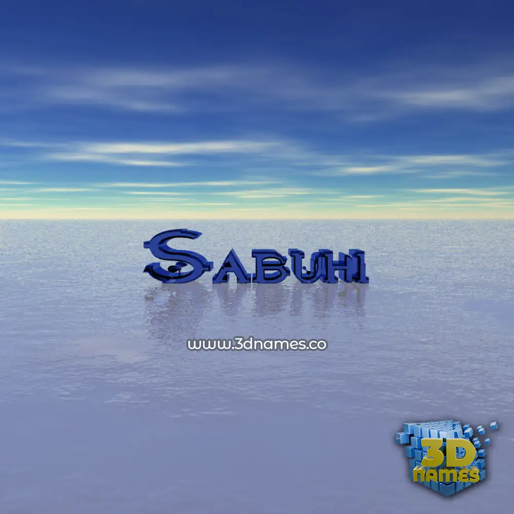 sabuhi in Horizon style - 3D name wallpaper