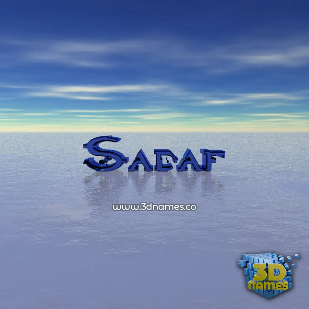 sadaf in Horizon style - 3D name wallpaper