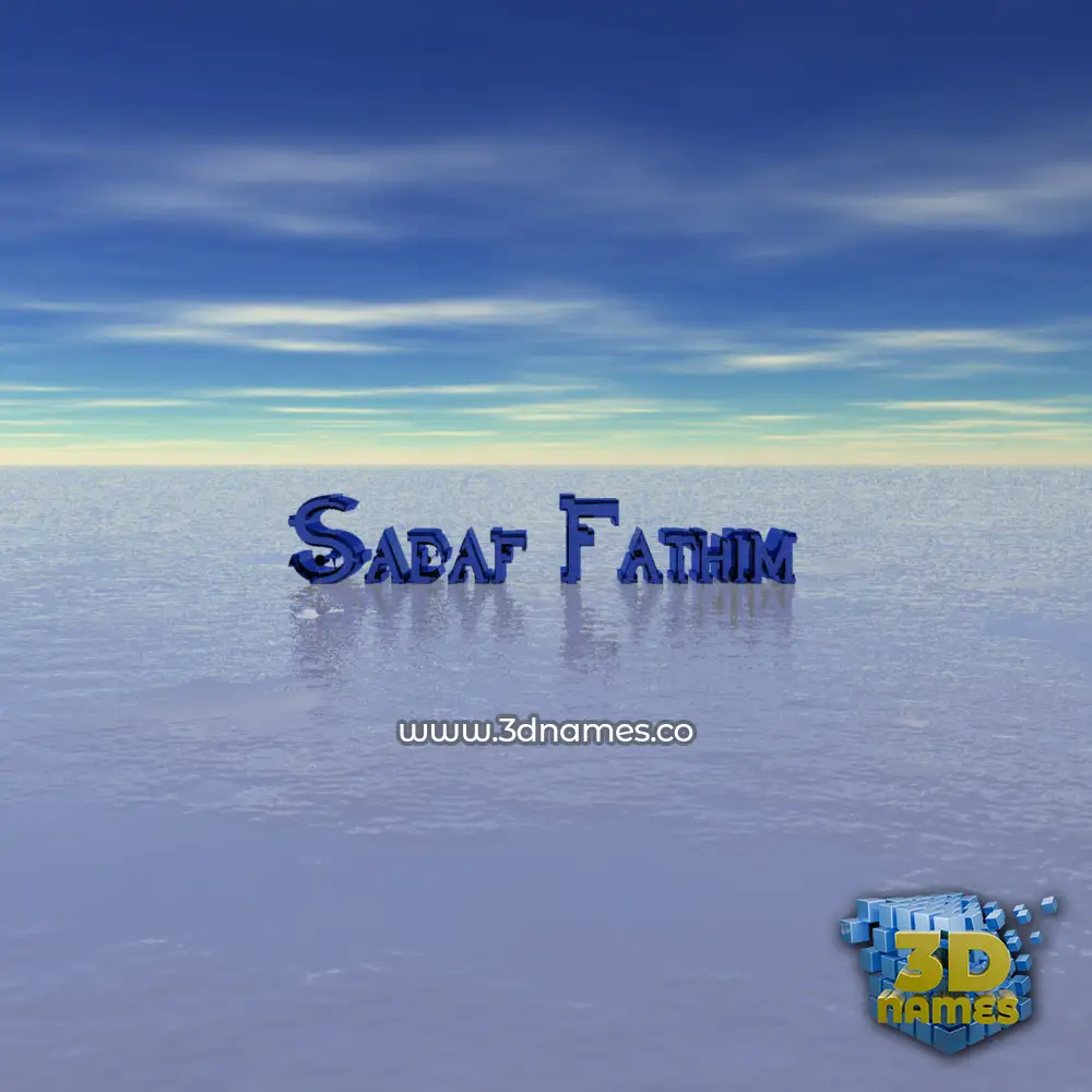sadaf fathim in Horizon style - 3D name wallpaper