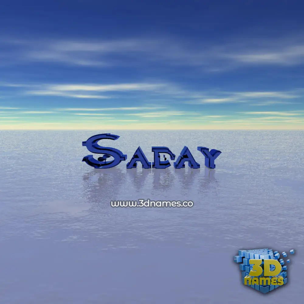 saday in Horizon style - 3D name wallpaper