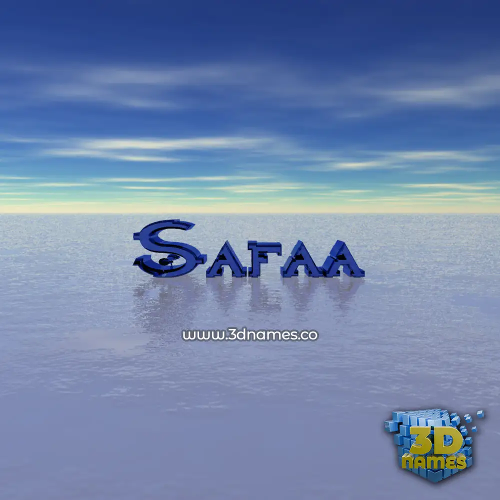 safaa in Horizon style - 3D name wallpaper