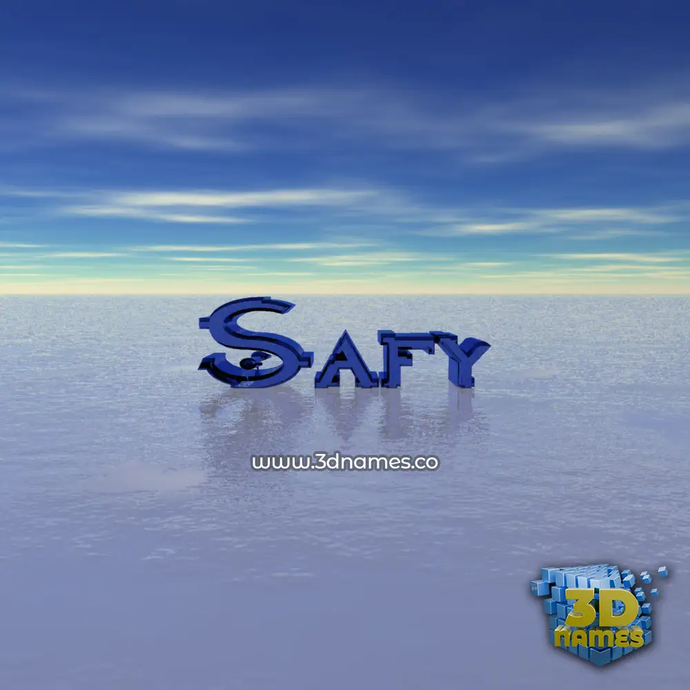 safy in Horizon style - 3D name wallpaper