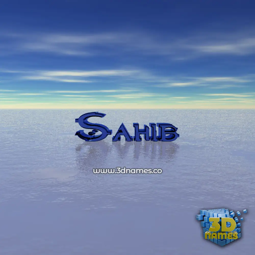 sahib in Horizon style - 3D name wallpaper