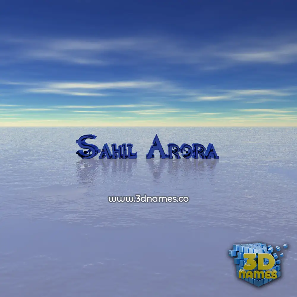 sahil arora in Horizon style - 3D name wallpaper