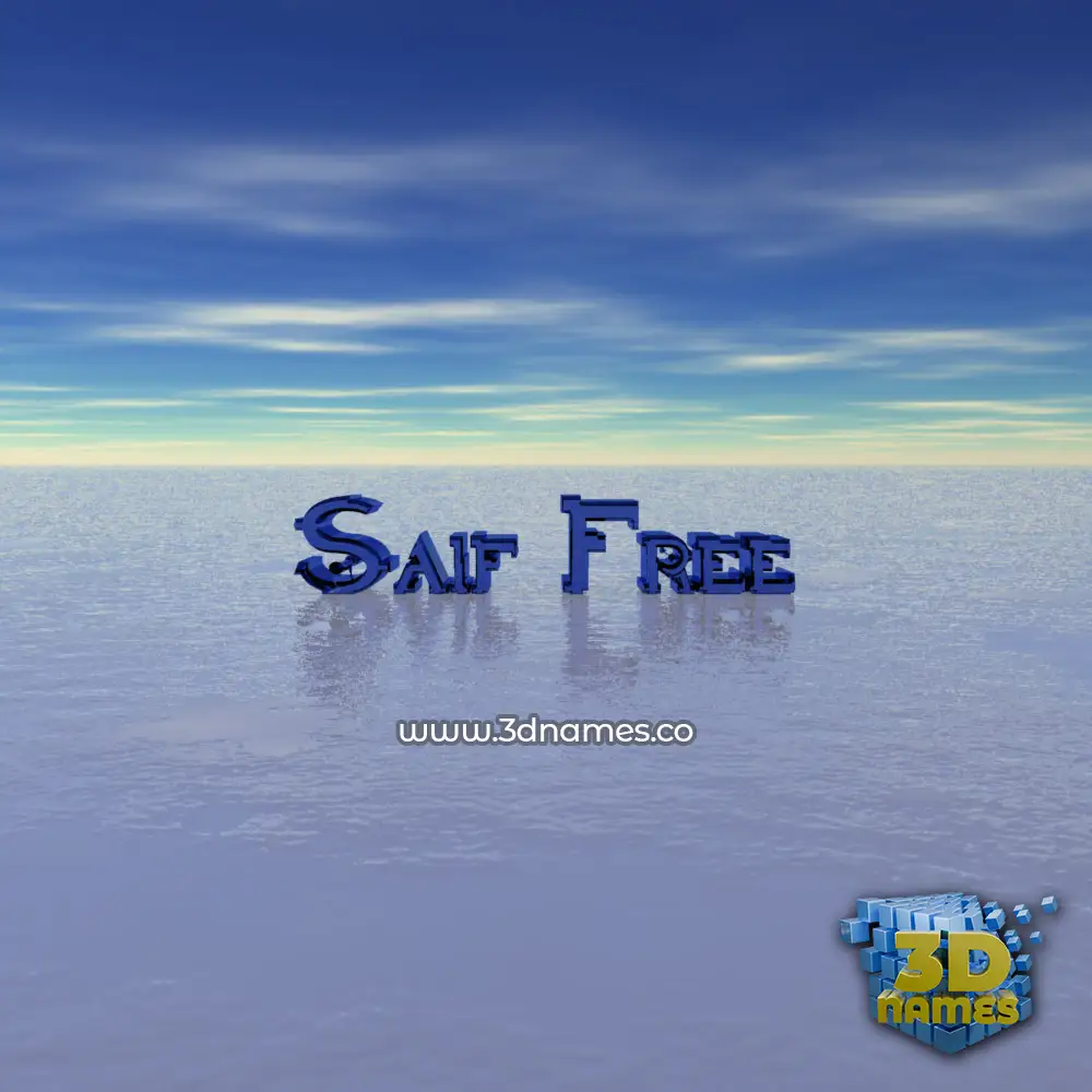 saif free in Horizon style - 3D name wallpaper