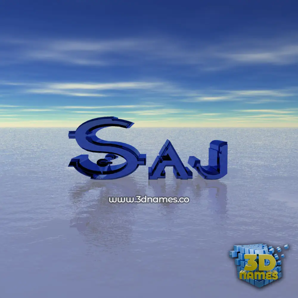 saj in Horizon style - 3D name wallpaper