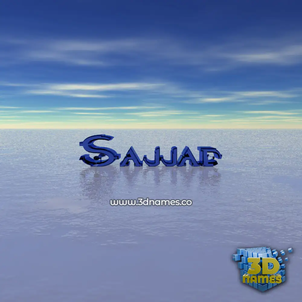 sajjad in Horizon style - 3D name wallpaper