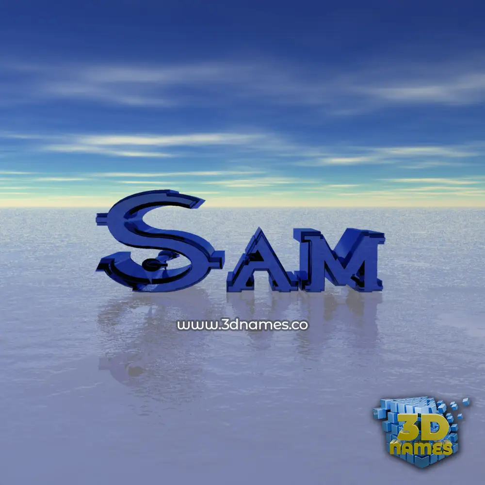 sam in Horizon style - 3D name wallpaper