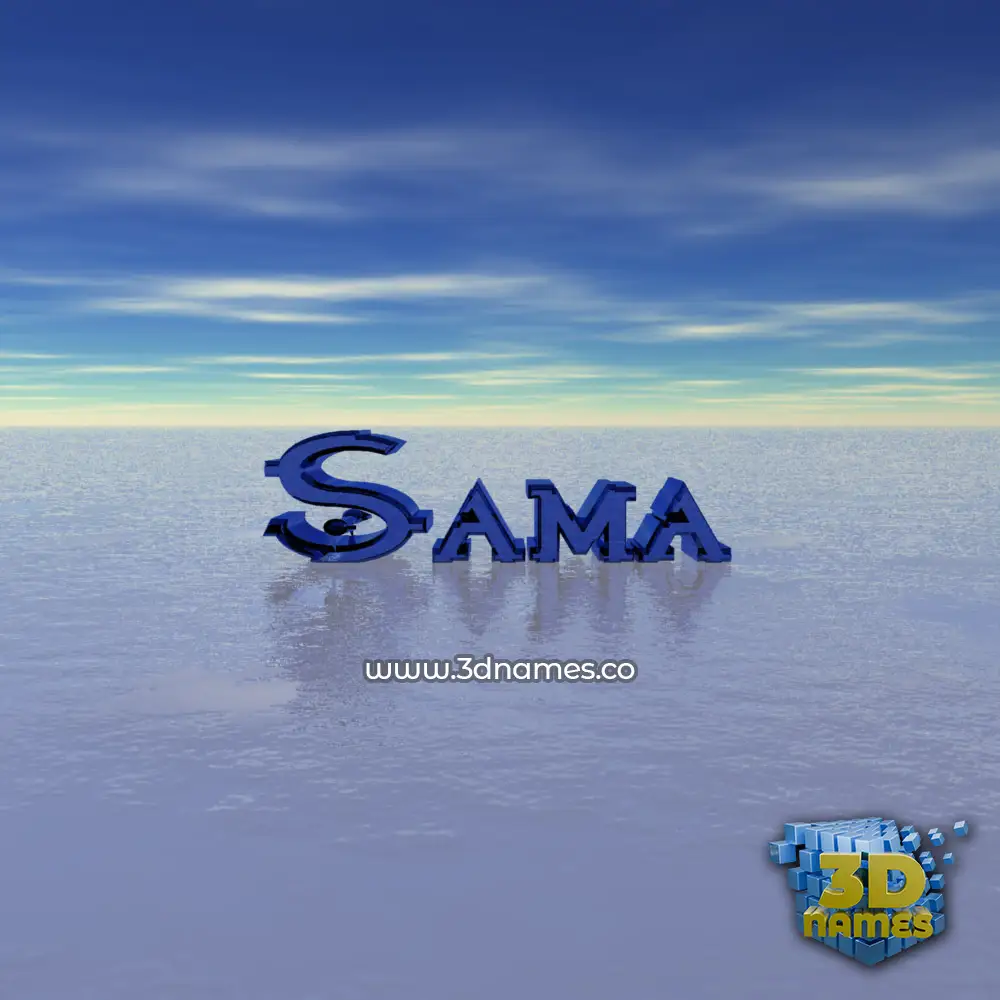 sama in Horizon style - 3D name wallpaper