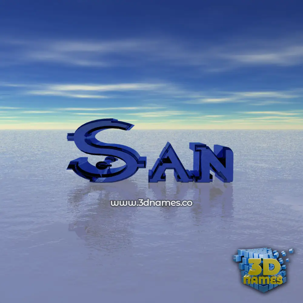 san in Horizon style - 3D name wallpaper