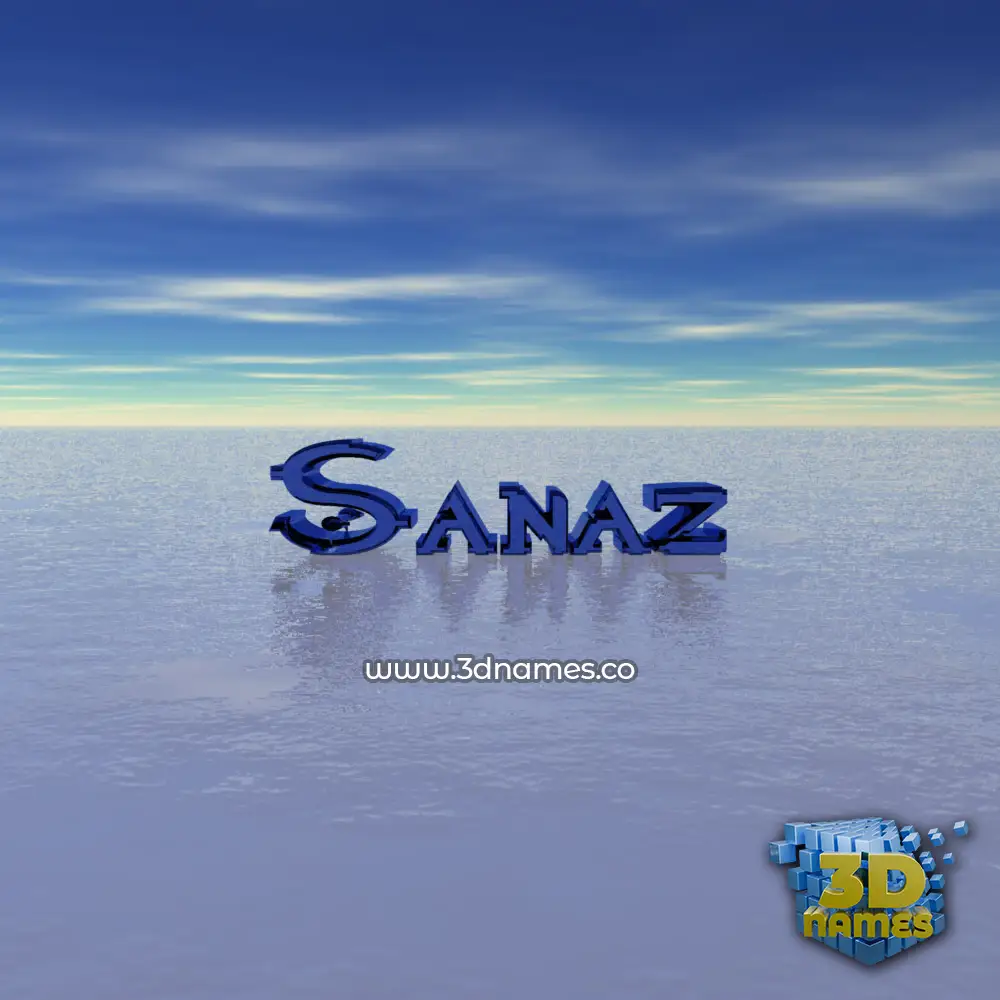 sanaz in Horizon style - 3D name wallpaper