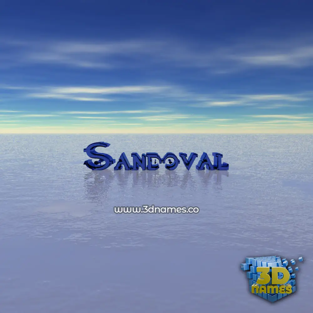 sandoval in Horizon style - 3D name wallpaper