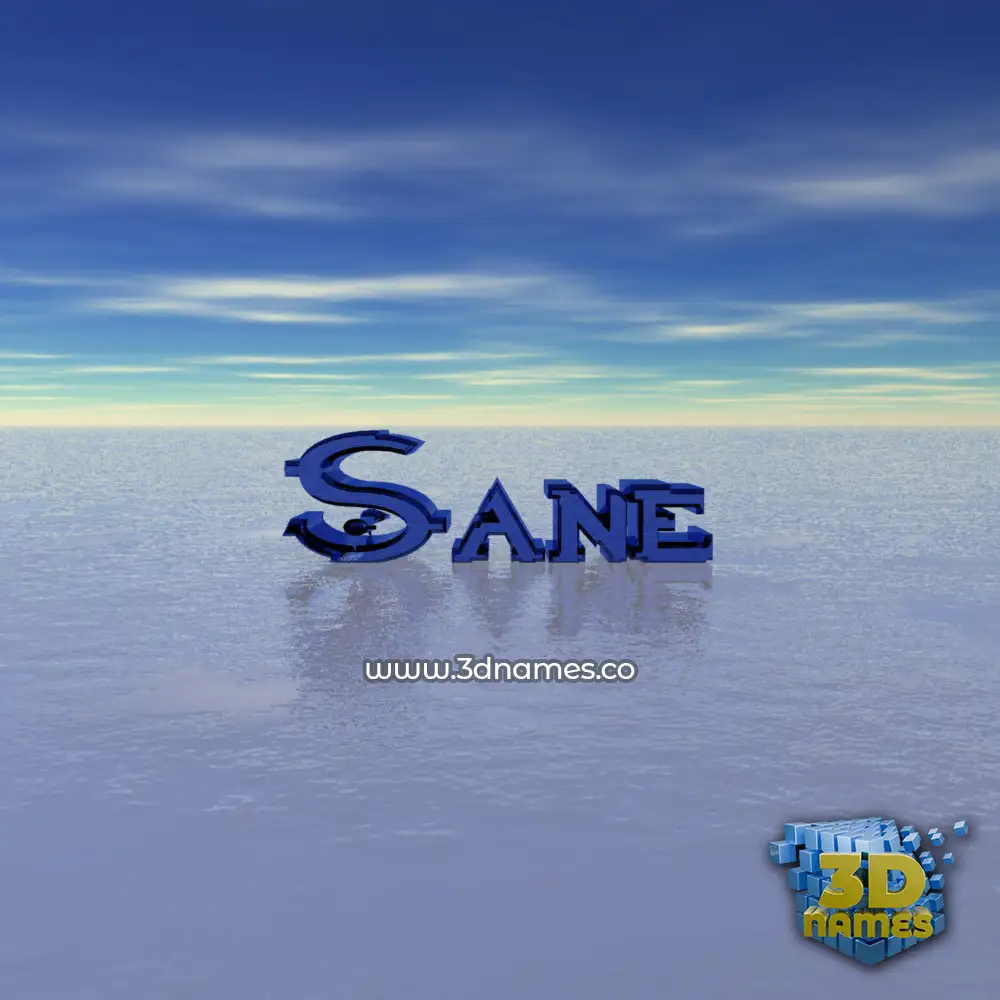 sane in Horizon style - 3D name wallpaper