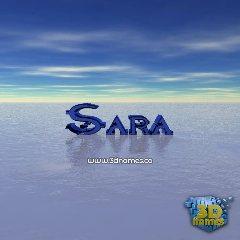 sara in Horizon style - 3D name wallpaper