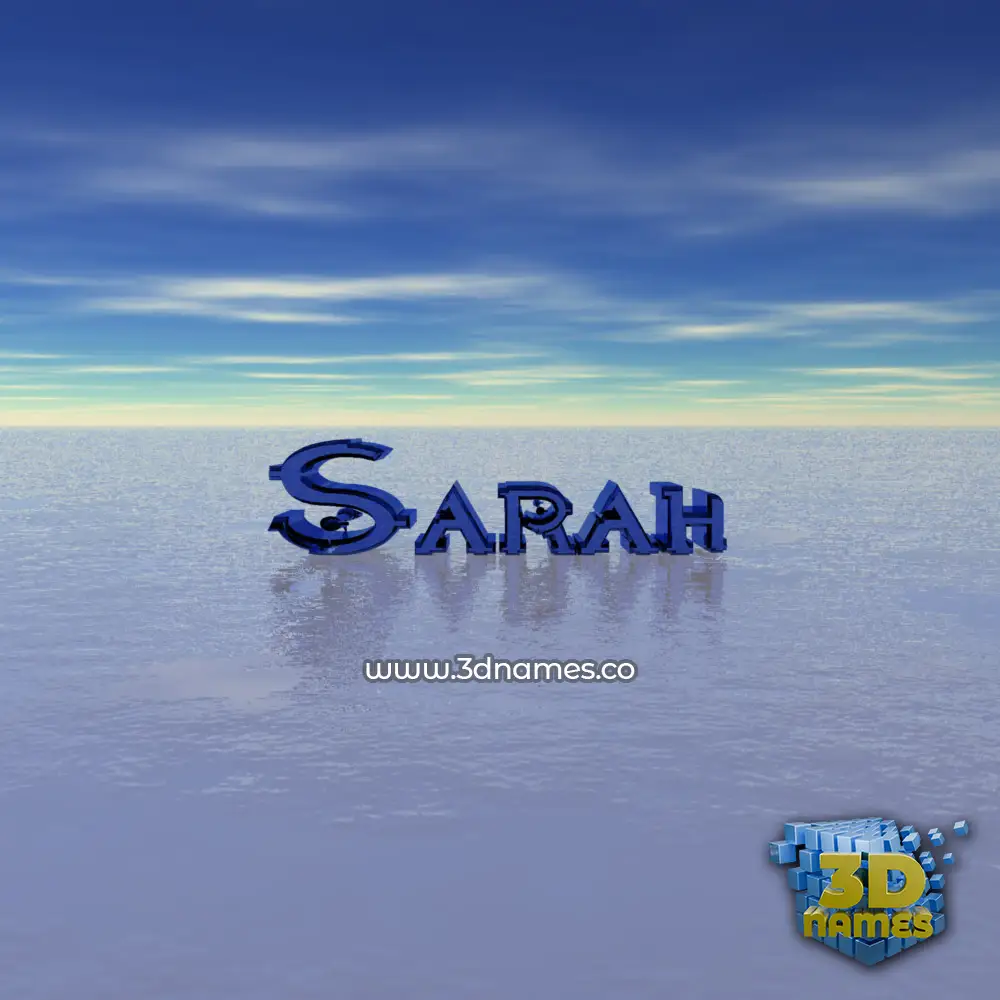 sarah in Horizon style - 3D name wallpaper