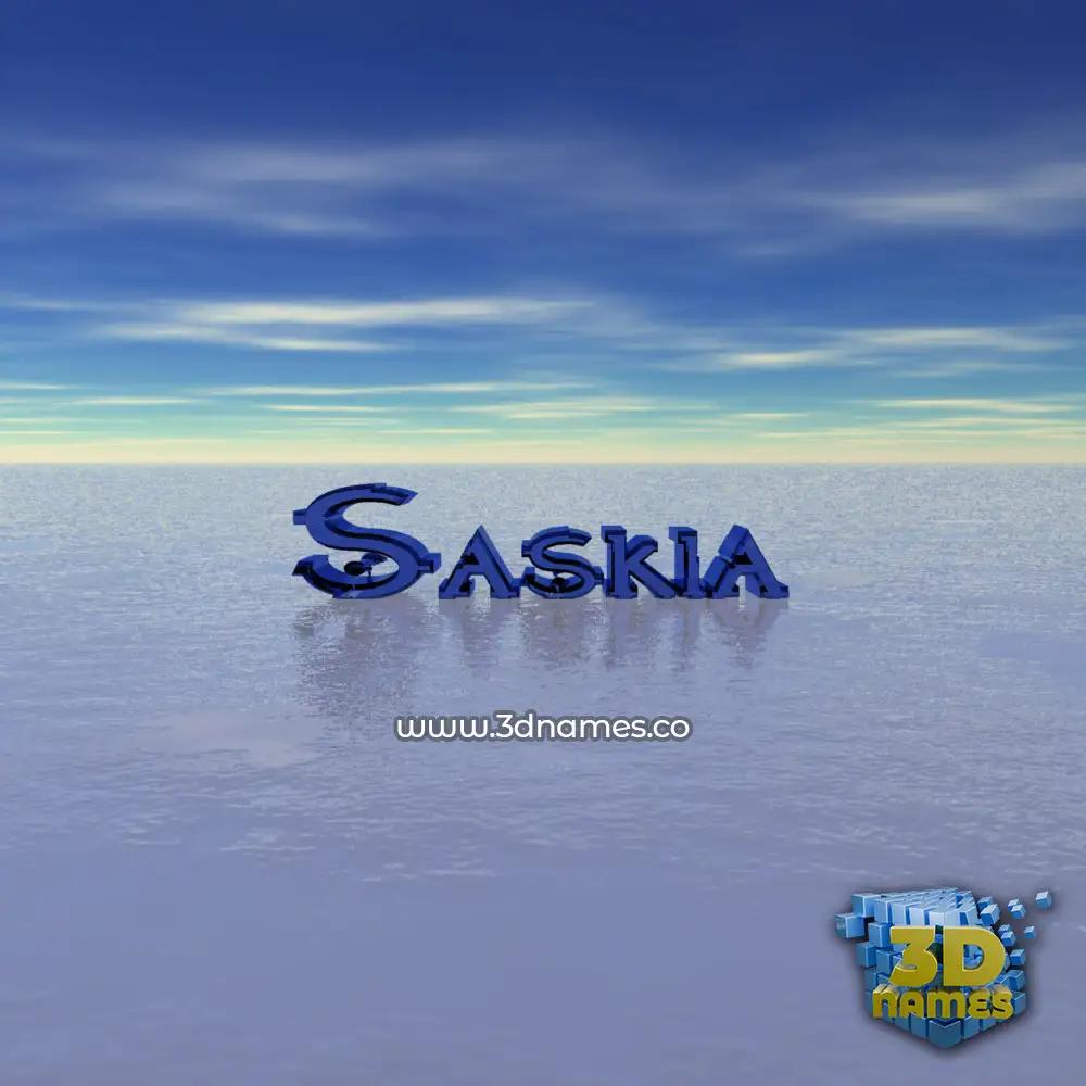 saskia in Horizon style - 3D name wallpaper