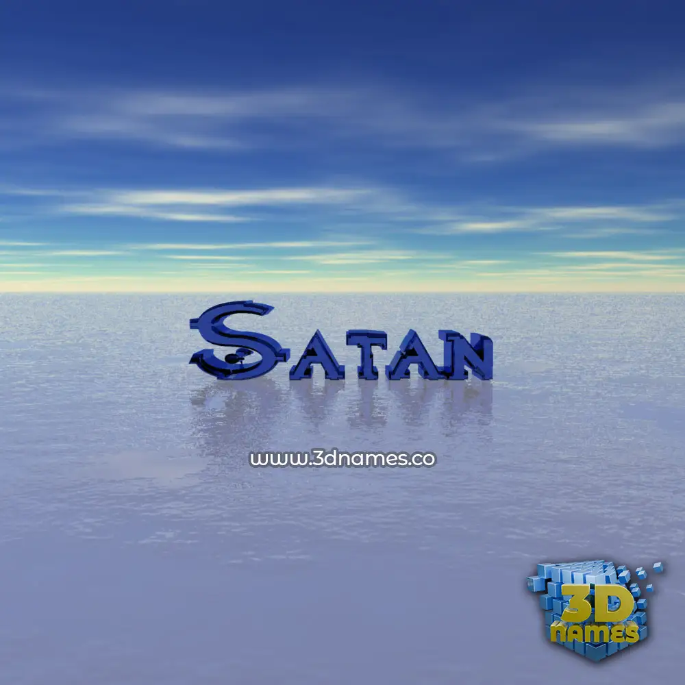 satan in Horizon style - 3D name wallpaper