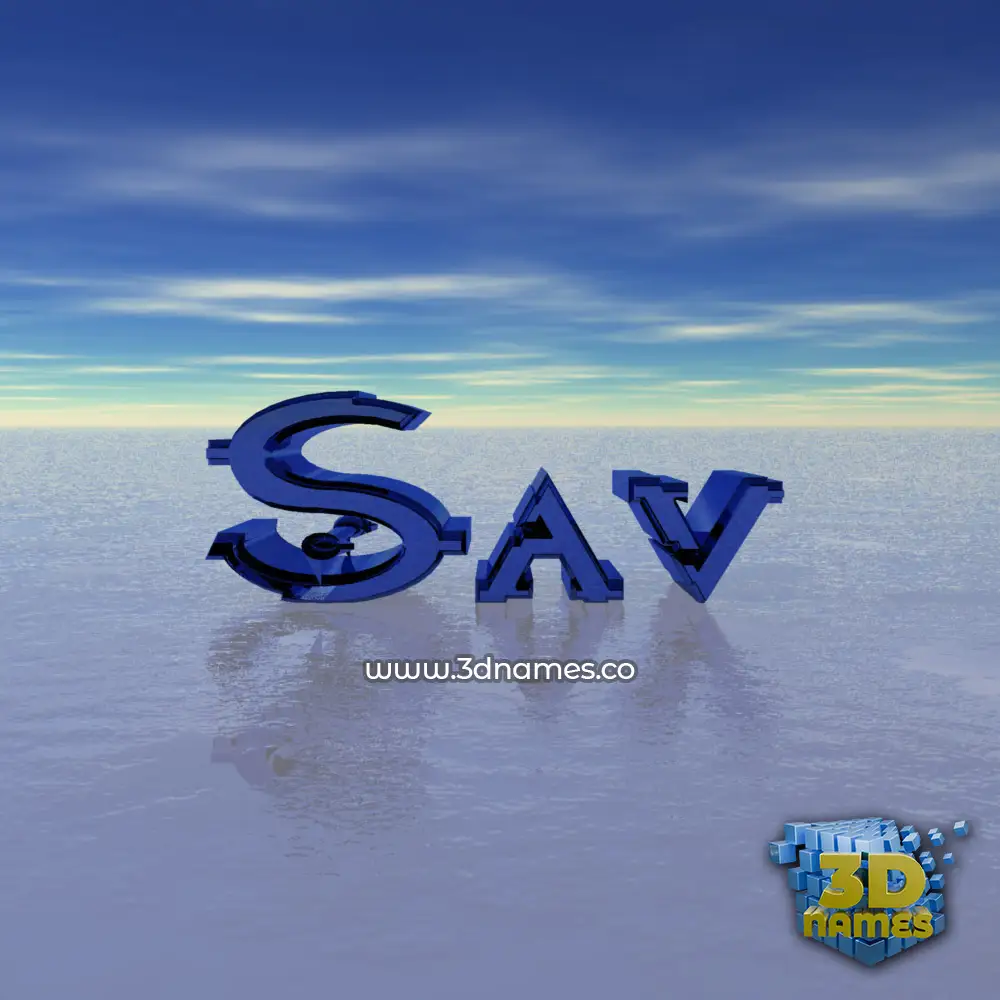 sav in Horizon style - 3D name wallpaper
