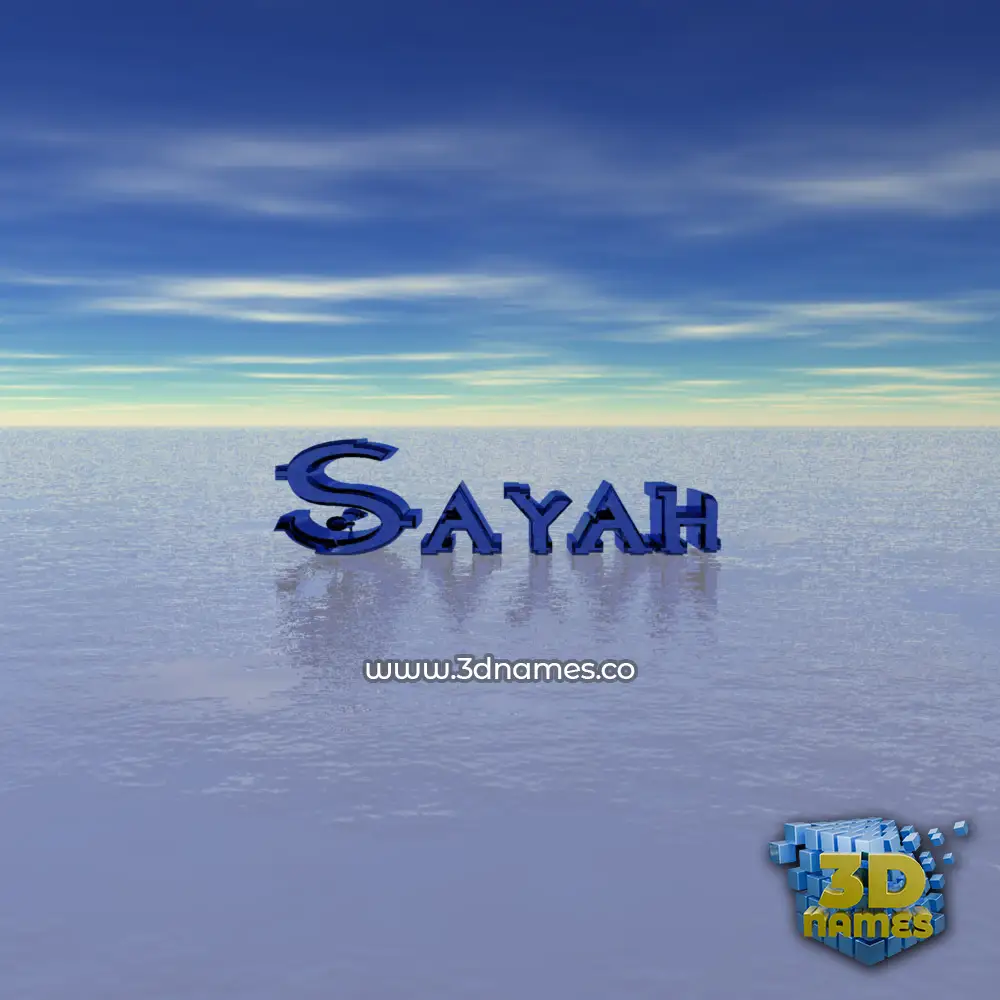 sayah in Horizon style - 3D name wallpaper