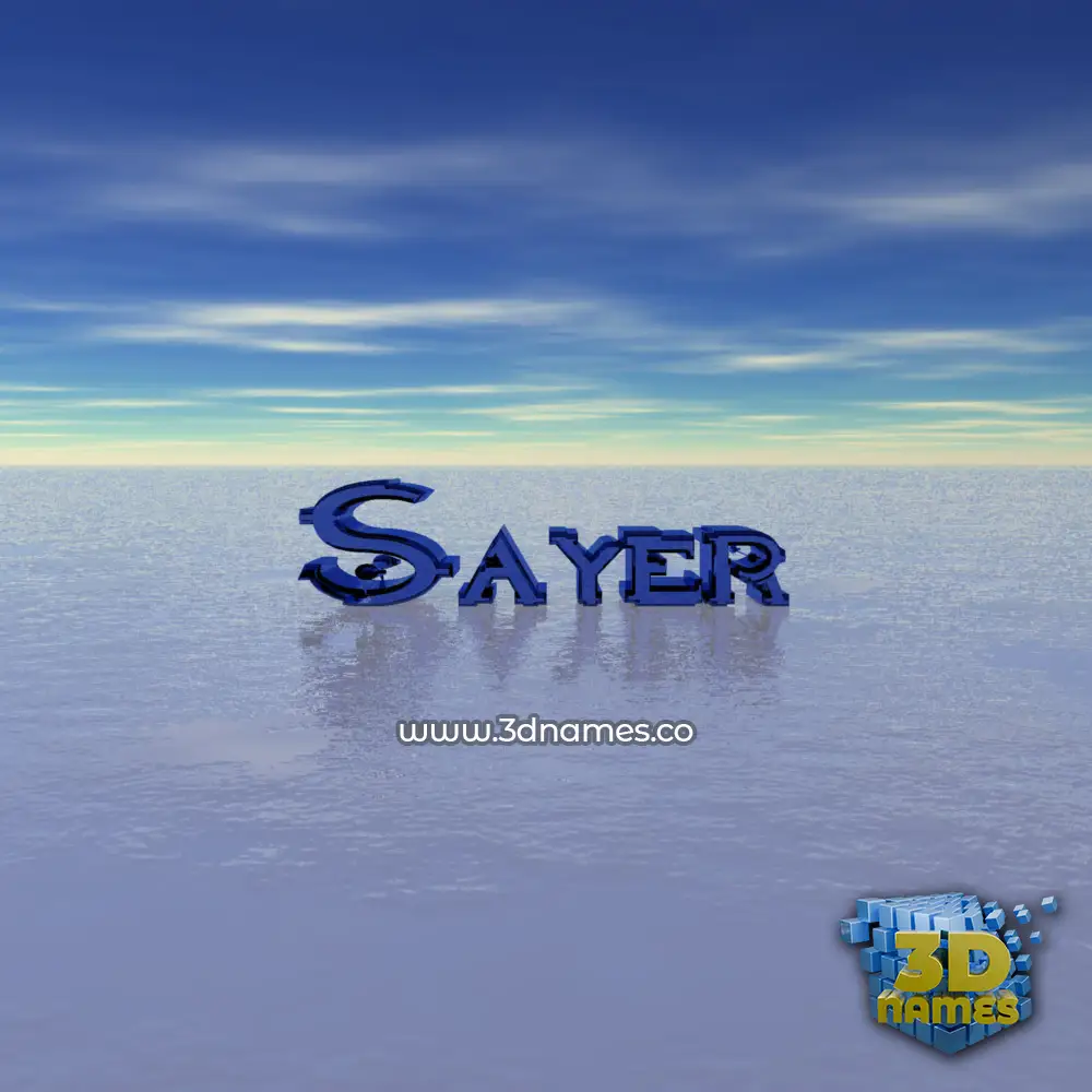 sayer in Horizon style - 3D name wallpaper