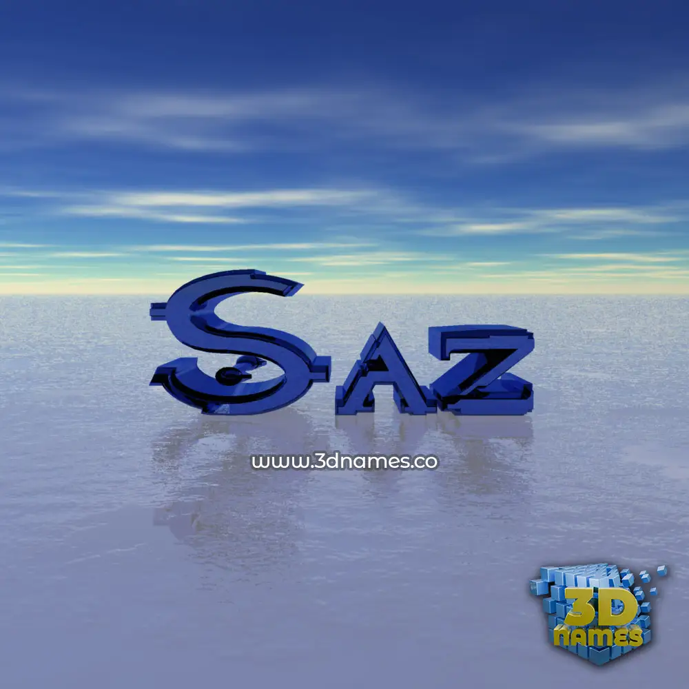 saz in Horizon style - 3D name wallpaper
