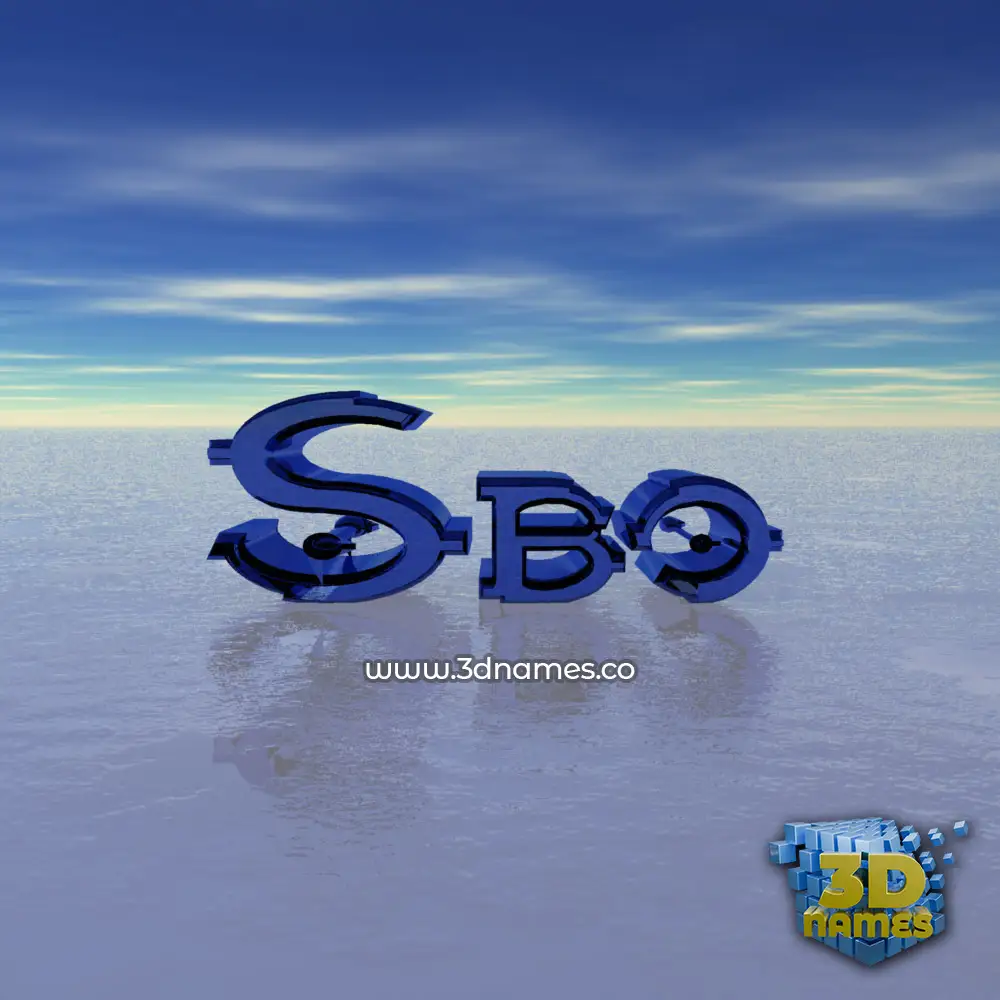sbo in Horizon style - 3D name wallpaper