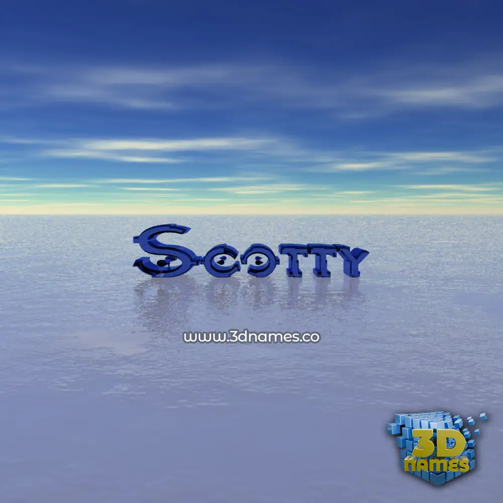 scotty in Horizon style - 3D name wallpaper