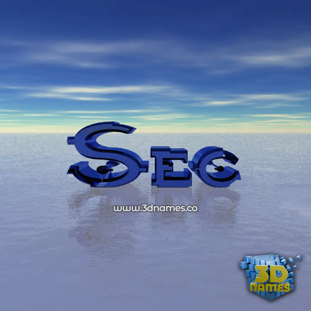 sec in Horizon style - 3D name wallpaper