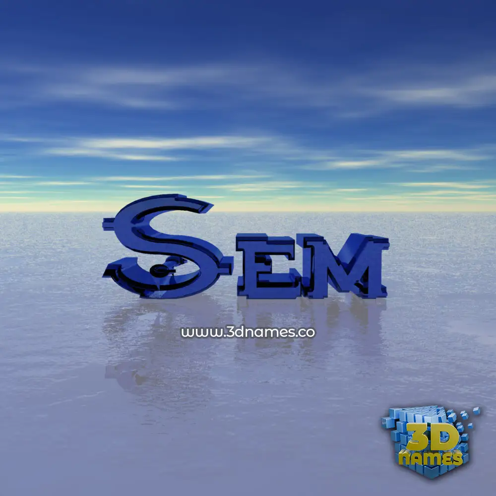 sem in Horizon style - 3D name wallpaper