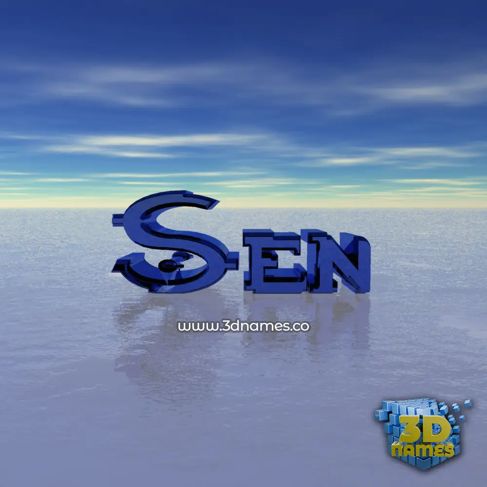 sen in Horizon style - 3D name wallpaper