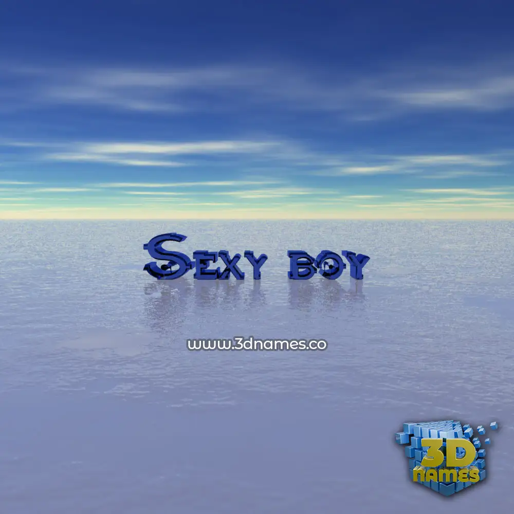 sexy boy in Horizon style - 3D name wallpaper