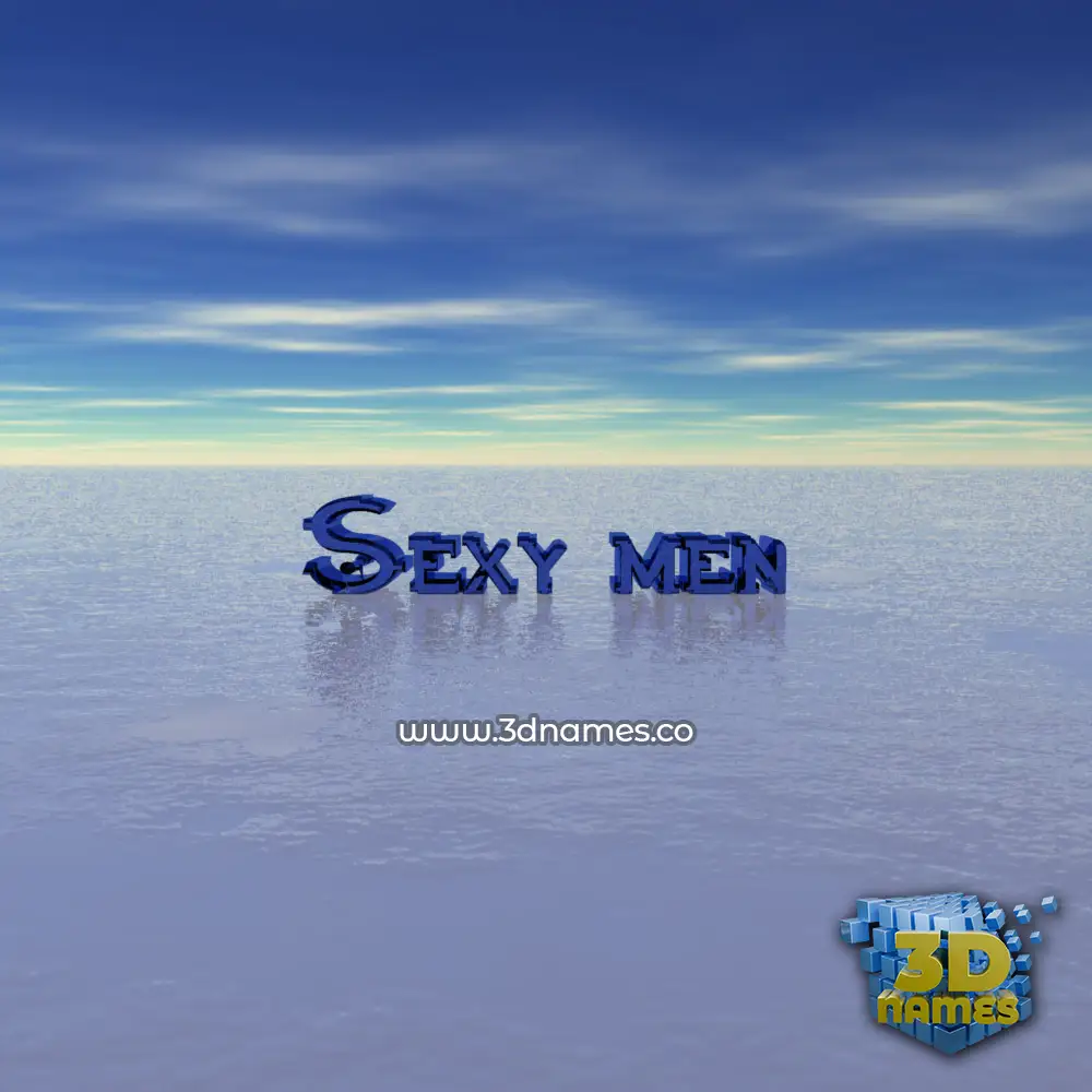 sexy men in Horizon style - 3D name wallpaper