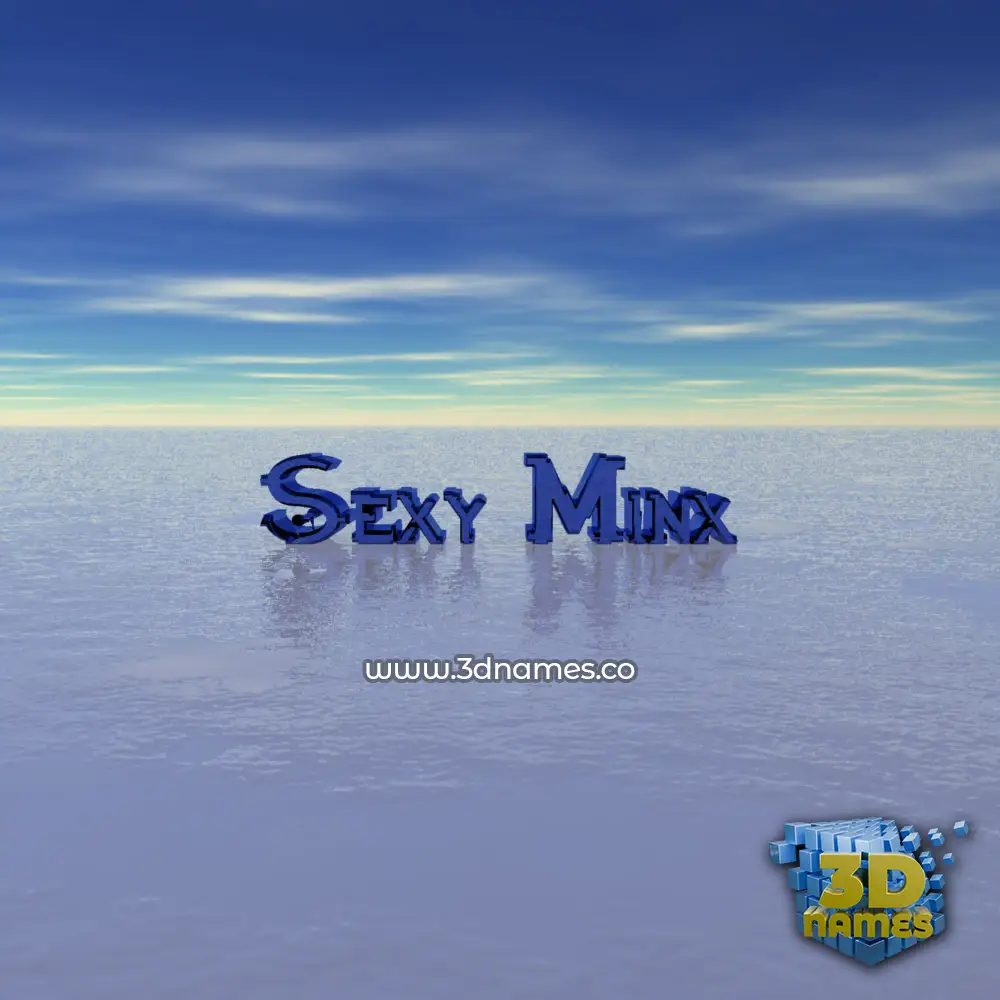 sexy minx in Horizon style - 3D name wallpaper