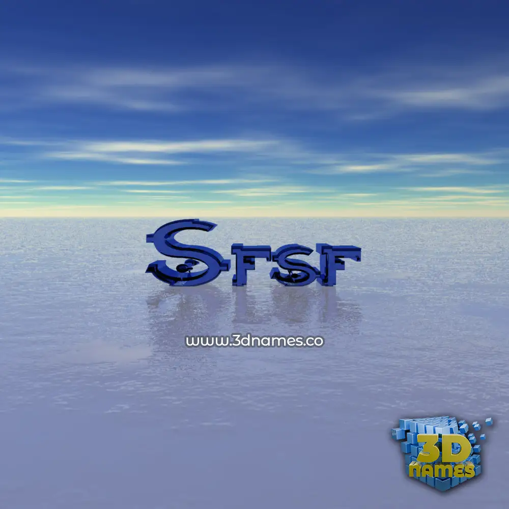 sfsf in Horizon style - 3D name wallpaper
