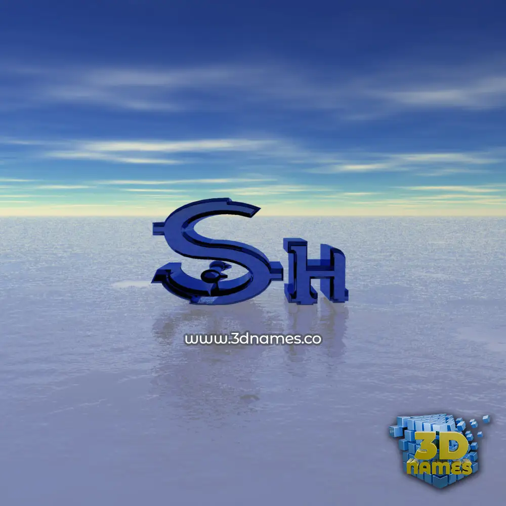sh in Horizon style - 3D name wallpaper