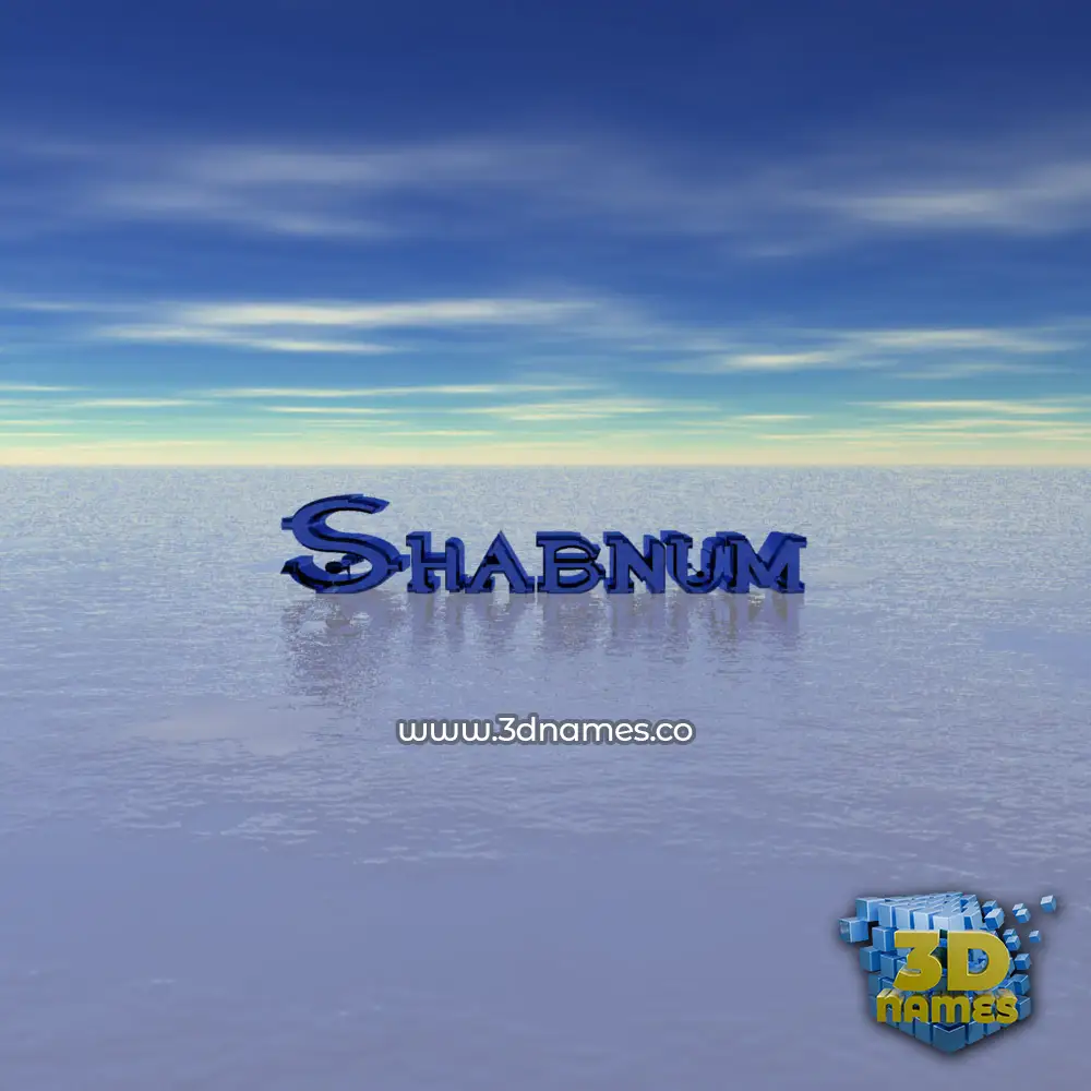 shabnum in Horizon style - 3D name wallpaper