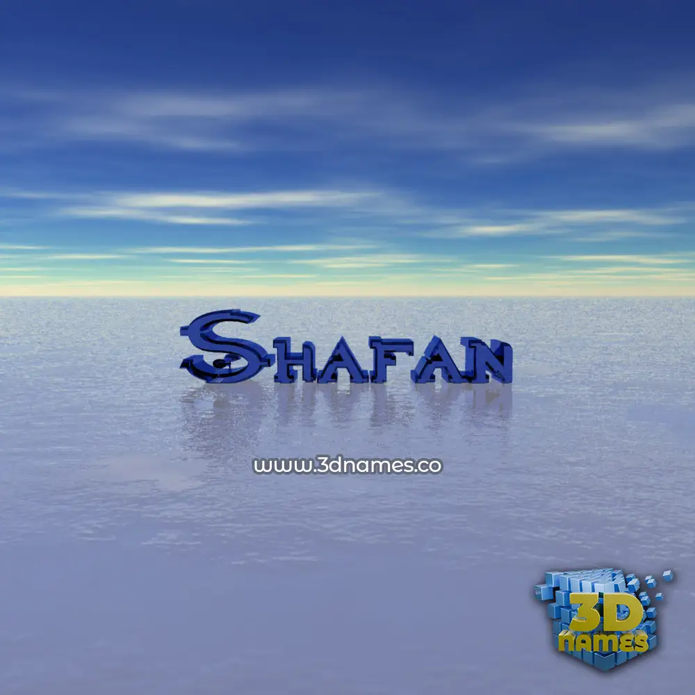 shafan in Horizon style - 3D name wallpaper