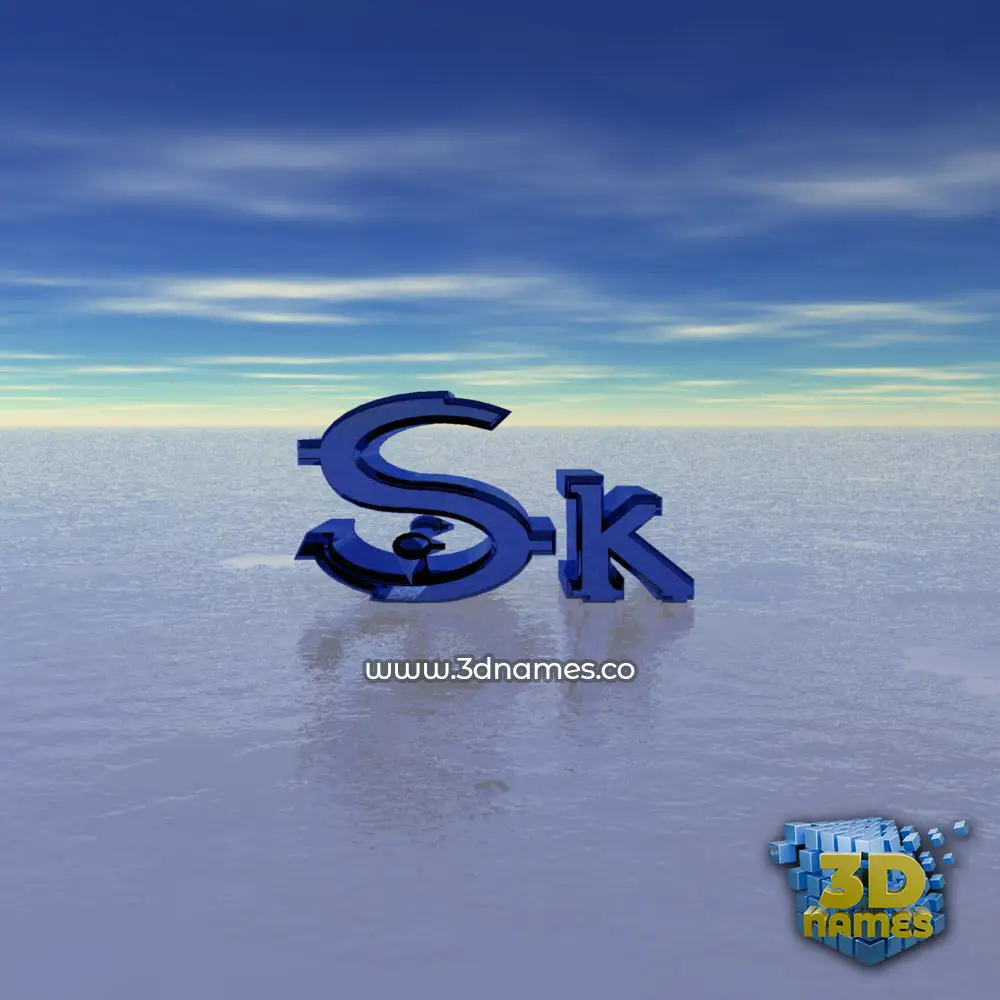 sk in Horizon style - 3D name wallpaper