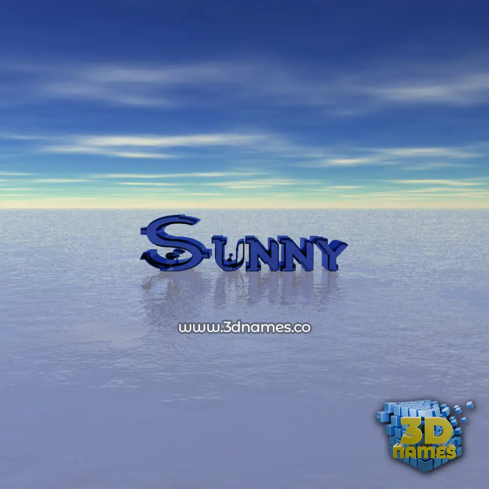 sunny in Horizon style - 3D name wallpaper